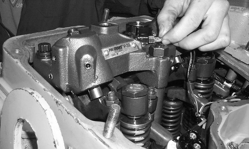 Rotate the crankshaft 360, then adjust the remaining cylinders. 6. Double check all locknuts for correct torque.