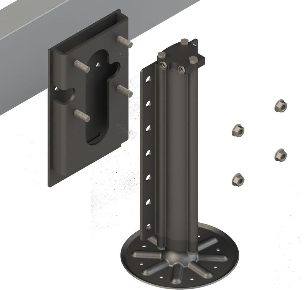 Repeating this process, secure the curbside jack to the jack bracket with 1/2" - 20 serrated flange nuts (Fig. 19). 4.
