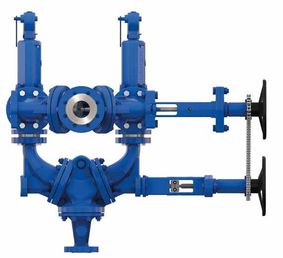 The-Safety-Valve.com Lockable combination Type 330, Type 320 Dimensions The dimensions of the lockable combination result from the selected safety valves and the change-over valves.