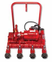 resulting from static loads required by NFPA standards Test any and all hose sizes with proper adapters 1 1 2" valves and piping 1 1 2" female swivel and four 2 1 2" male discharges.