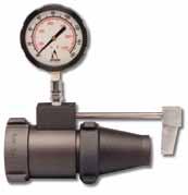 Simplifies attachment of gauges for pump tests Remove hex plugs and screw in gauges Length: 3 1 2", height: 1 3 8", weight: 8 oz.