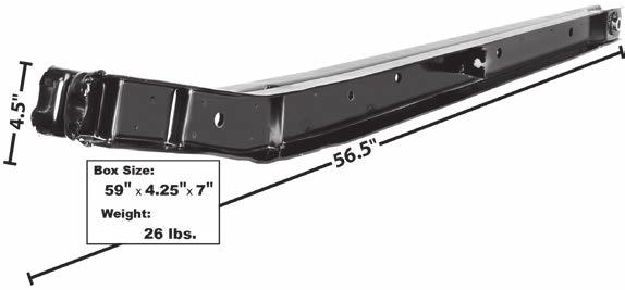 Rear Cross Sill, Steel Bed, Fleetside 1107M 1967-72 Floor / Bed Front