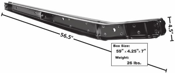 Sill 1107N 1967-72 Floor / Bed Front Enforcement Bar Strip, Steel Bed,
