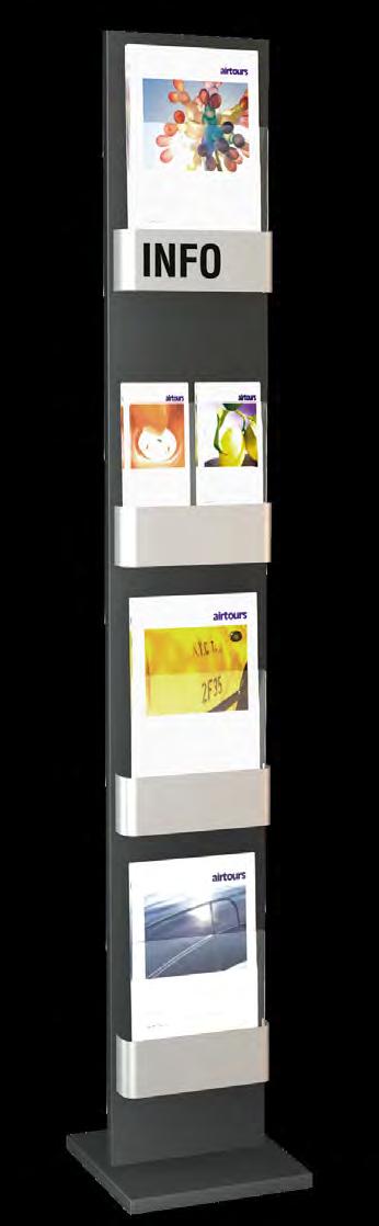 Dimensions: W 30 x D 40 x H 500 mm Display stand Vito (free-standing or wall-mounted) # 6358 9, 5