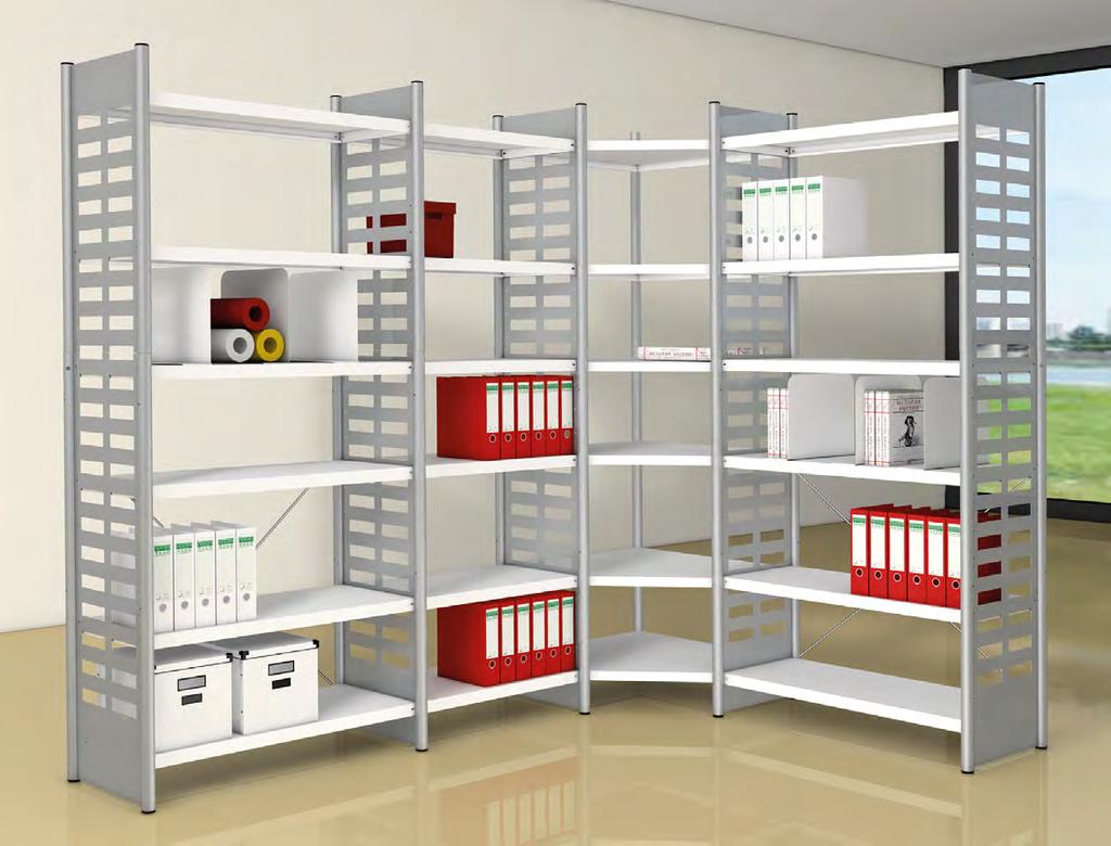 Design shelving M W=000 W=750 Corner unit 400 400 Extremely stable with a high load capacity. This modern designed racking system M, is extremely stable with a high load capacity.