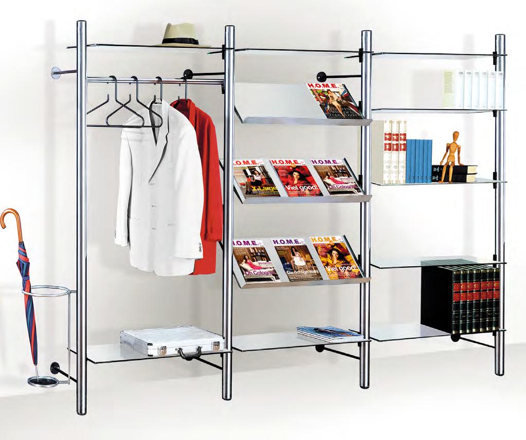 Stainless steel coat stands & Racks Stainless steel and glass in a timeless elegant design. Frame and coat hanger stand, made of high quality stainless steel with matt surface finish.