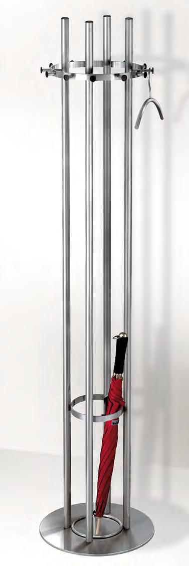 Stainless steel coat stands G E Solid and professional coat-stand, made of high-quality stainless steel. 6 coat-hangers are included.