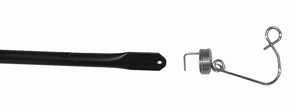 Place slotted end of brace tube into catcher support bracket. Align holes in catcher frame and tube. Insert 5/16 diameter clevis pin and secure with hairpin. See Figure 1.