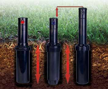 5 Pop-Up In A 4 Body An extra 1 of pop-up height without the need for any additional digging. SPECIFICATIONS Operational Radius: 25-50 feet Flow rate: 0.74-9.