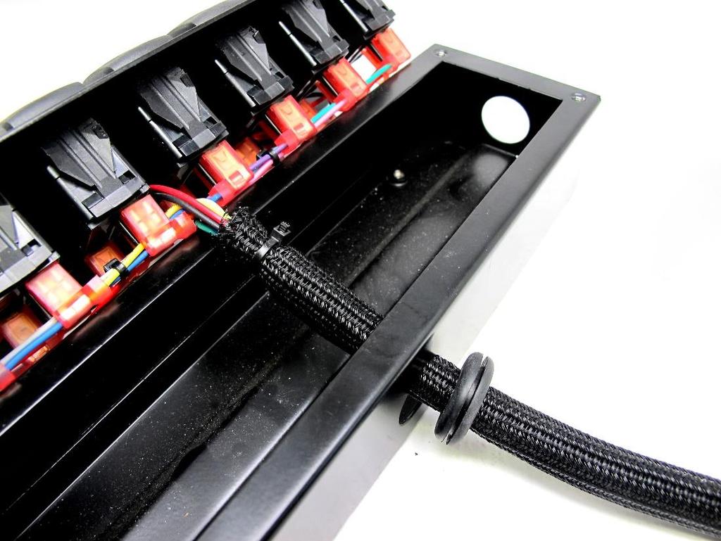 Step 7: At this point you may choose to loom the Switch Panel Wires.