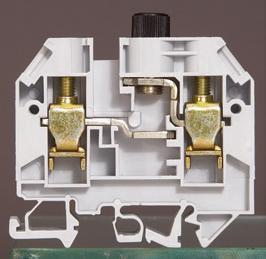 5 Block for standard circuits with mini lever, 371 84 Grey block, orange mini lever 2.