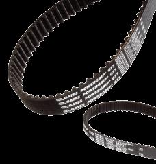 SYNCHRONOUS BELTS FOR SUBSTANTIALLY INCREASED POWER RATING POWERGRIP GT3 8MGT & 14MGT Rubber synchronous belt with optimised GT tooth prile PowerGrip GT3 is made a highly advanced combination