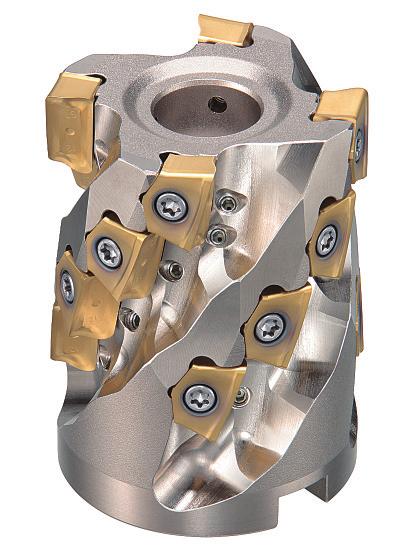 For Milling DEEP HOULDER MILLING VFX6 Roughing CBDP L8 a Vertical inserts with high strength cutting edge. a crew-on type clamping. a High efficiency milling of titanium alloys.