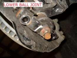separate the ball joint from the spindle. 10.