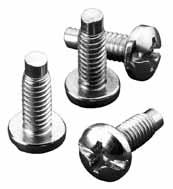 Screw Packages Screw Packages are for mounting rack panels and equipment to rack angles. Bulletin: A80, DACCY, X20 Color Pkg. Qty. ES1224 Silver 12-24 x 5/8 in.