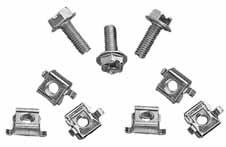 48 2200 PROLINE Fastener Packages Use to fasten components to the grid system. PGF Packages include 20 front-loading clip nuts (M6) and 20 combination-drive washer-head bolts (M6).