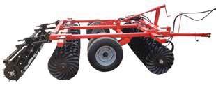 MVT SERIES VERTICAL TILLAGE Designed for 85-150 horsepower tractors 1 1/8 RC Square cold drawn axles, sealed ball bearings, front to rear leveling system Angle adjustable by 0-12* 20 Straight Fluted