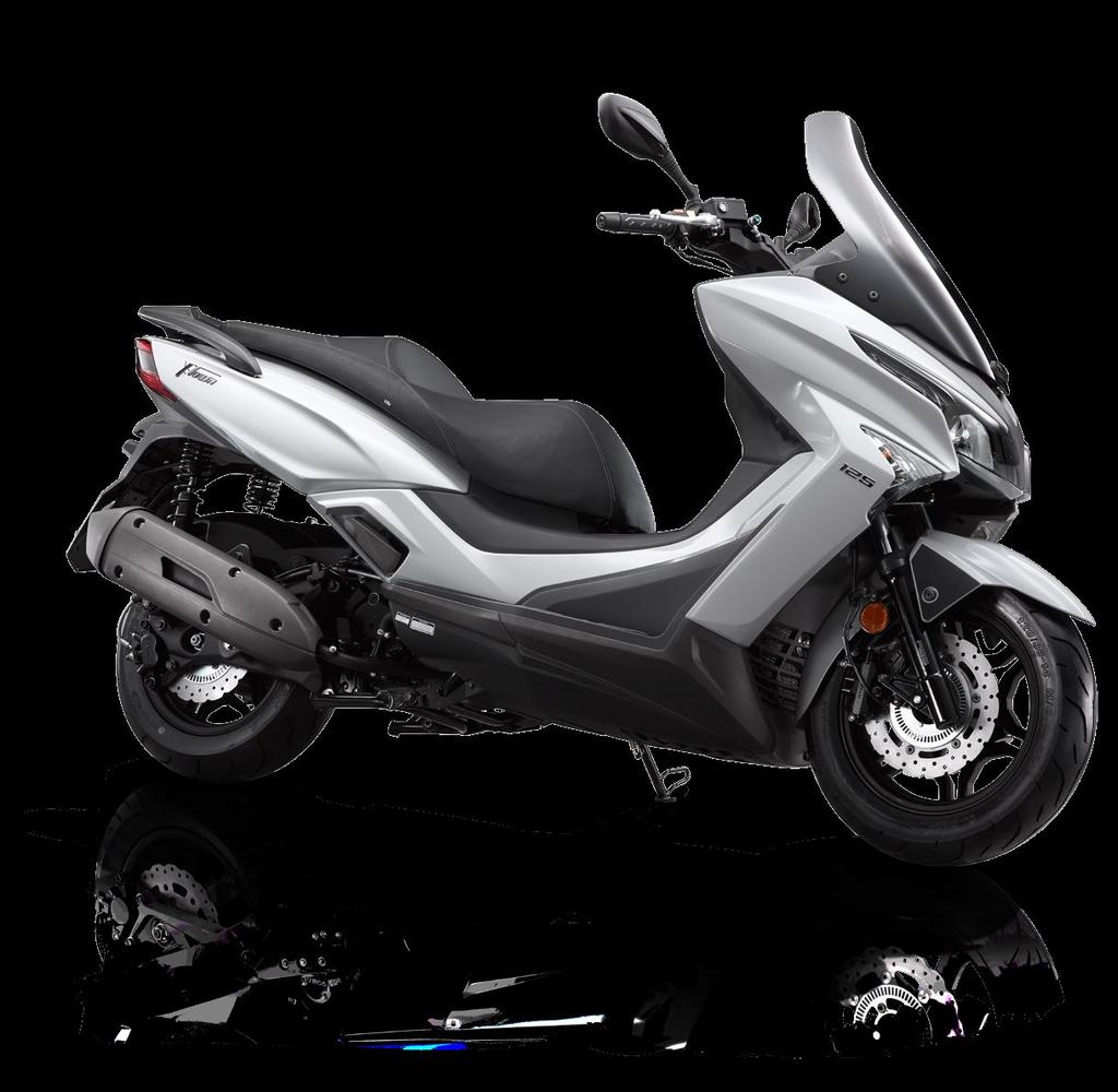 In addition to an improved exterior design, KYMCO added a unique "X" shaped taillight.