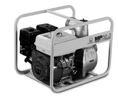 PORTABLE RANGE / POWER EQUIPMENT MP SERIES MOTOR PUMPS FOR TRASH AND CLEAN WATER Whenever it is necessary to move large quantities of water, whether during flooding or simply filling a pond, these