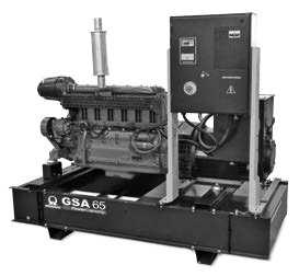 STATIONARY RANGE / OPEN VERSION GSA SERIES CONSTANT POWER SUPPLY The GSA generators provide peace-of-mind: with a greatly extended running time, these sets offer a professional solution against mains