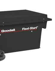 20" 44" GET BACK ON THE ROAD FASTER The FleetStart jump start unit quickly delivers the energy to start a vehicle instantly.