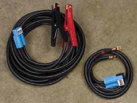with blue plug, 5' battery to plug, 25' plug to 400 amp clamps with weather cap 12-600 12-475 20' Heavy-Duty Kit 2 ga.