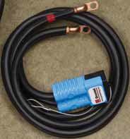 duplex welding cable, blue plug to 500 amp clamps 12-476 15' 12-502 25' 1/0 ga.