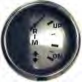 MARINE INSTRUMENTS 860-36005 860-16016 860-16001 SPUN SILVER Design Features: Perimeter-lighted silver dial with bold black graphics, polished stainless steel bezel, contoured black pointer, & domed