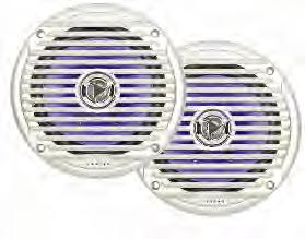 MARINE SPEAKERS 6-1/2" HIGH PERFORMANCE COAXIAL MARINE SPEAKER MSX65R Weatherproof and designed for marine use Max power handling: 150 Watts (pair) Includes 2 white grilles & 2 silver grilles