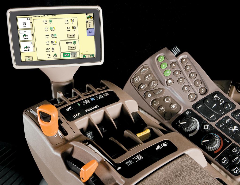 12 The ergonomic design of the CommandARM Console puts virtually all tractor controls right at your fingertips.