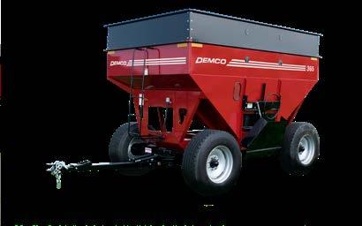 HARVEST LINK SPECIFICATIONS OVERALL LENGTH: 56 WIDTH: 12 HEIGHT: High Side - 150 HEIGHT: Low Side - 133 AUGER REACH: 36 Patent # 9061834 Demco wagons lead the industry in unloading performance!