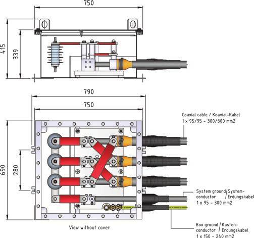 Link Boxes for Joints page 29 Link boxes LB 68 For High voltage joints Fast and easy to install, Brugg link boxes have been particularly design to assure an easy access to direct grounded or cross