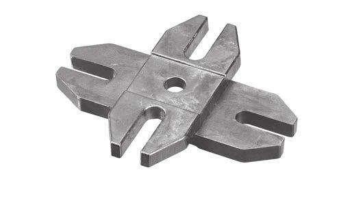 Fixing Clamps page 40 Supporting cross type STKR for fixing of BFB/BCT clamps Cast aluminium To order separately: Fixing clamp type BCT Fixing clamp type BFBT 1 d a d b Type d a b mm