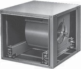 VXDAH 40 hood section has a screened inlet for use with VXDAF 40 Filter Section. (Note: VGBA 29-40 require two filter sections or two hood sections). External vibration isolators.