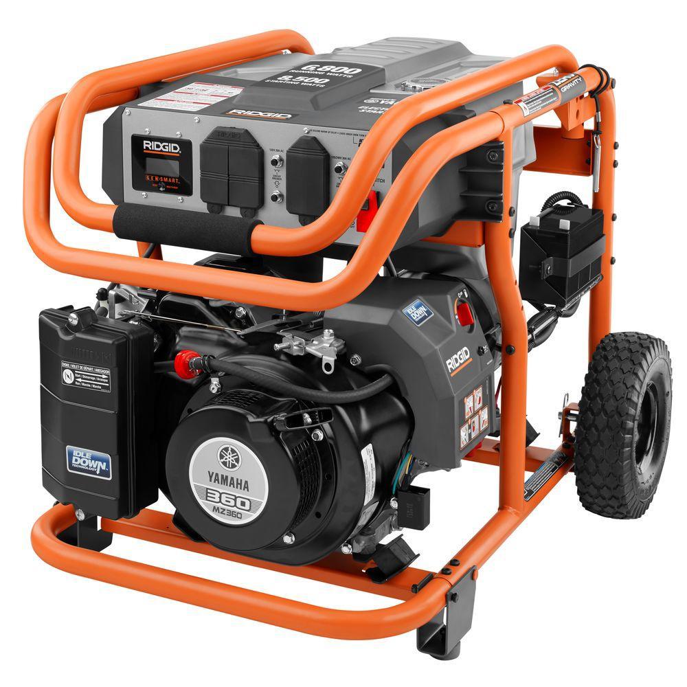 Ridgid RD906814P 6,500 Watt, Idle down, electric start, Gas Powered Portable Generator, with Yamaha MZ360 motor. $2,168.00 delivered and set up ready to use.