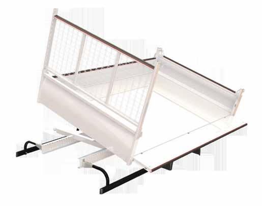 Steel Three-Way-Tipper with 90 Sideboard Locking Three-Way -Tipper Tipping through tipping hoist with compass system and high lifting capacity Lateral and rear tilting angle approx.