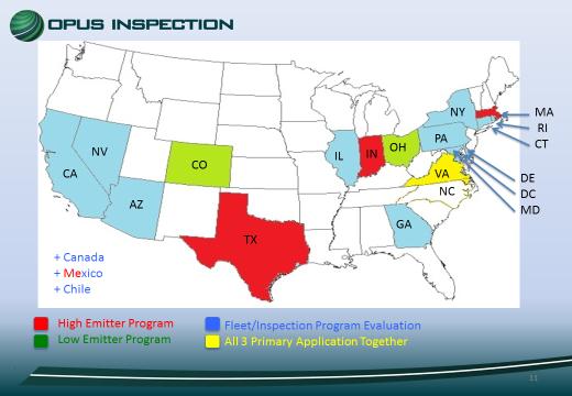 States use RSDs to screen individual vehicles as a supplement to emissions inspection programs.