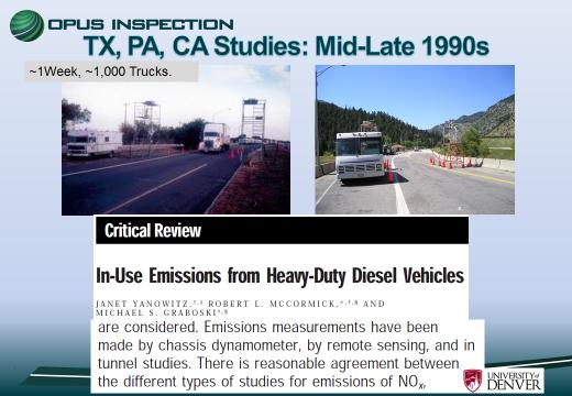 In 1998 the USEPA sued seven major diesel engine manufacturers 1 for equipping heavy trucks with devices that defeated the engines emissions control system, resulting in the emission of illegal