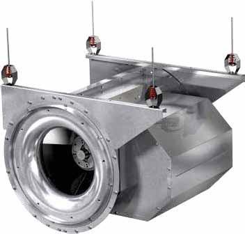 As a part of Greenheck s Universal Mounting System, either mounting support type can be removed and reinstalled on another side of the fan housing, allowing for multiple motor positions and mounting