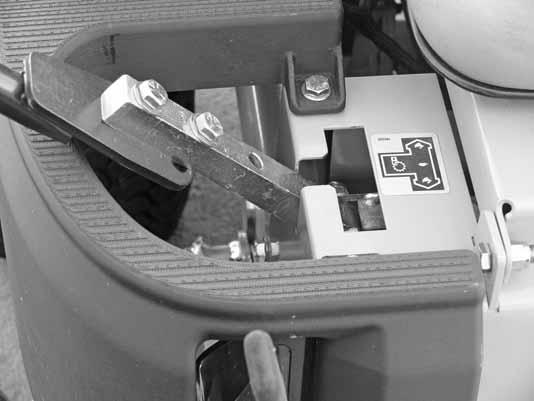 Shown with steering control lever in the park brake position A 6.