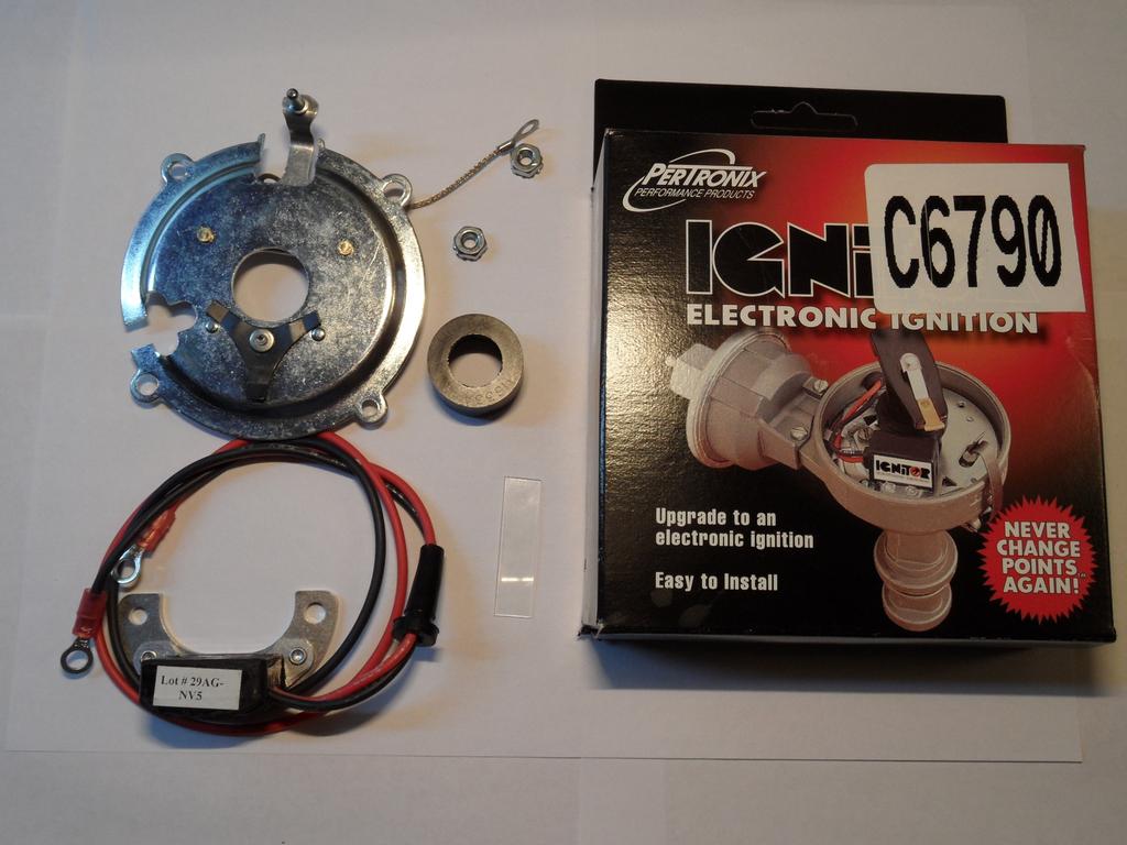 There are several Electronic Ignition kits, the Pertronix Ignitor and Ignitor 2 are the most common.