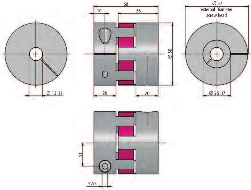 Installation kit with angular transmission Dimensioned drawing and technical specification 31 Drive element accessories
