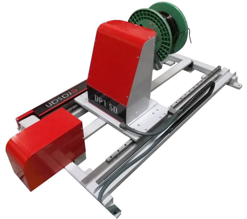 Ltd Erasan Servo driven spool tensioning system The Erasan range of heavy duty coil winders often require a tensioning device mounted behind the machine. For wire sizes greater than 1.
