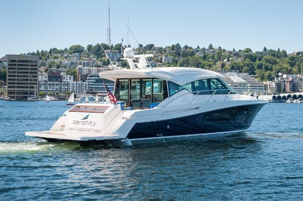 Tiara 50 Coupe Serenity Make: Model: Length: Tiara 50 Coupe 50 ft Price: $ 1,149,999 Year: 2015 Condition: Used Boat Name: Hull Material: Draft: Number of Engines: 2 Fuel