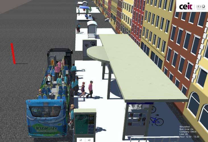 Passenger Behavioural Simulation San Sebastian 3D simulation for designing new bus layouts as