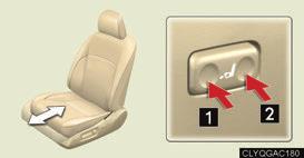 and lowers the entire seat Adjusting the lumbar support 1 Firmer