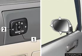 Topic Before Driving Outside Rear View Mirrors To select the mirror you wish to adjust (L or R), use the master switch. To adjust mirror angle, use the control switch.
