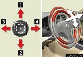 Topic Before Driving Steering Wheel 1 3 4 Up Down Away from the driver Toward the driver The steering wheel retracts automatically when the engine switch is turned