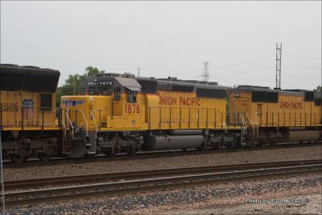 mixed freight. Of interest on this train was UP #1878, another newly rebuilt SD40-2 now SD40N.