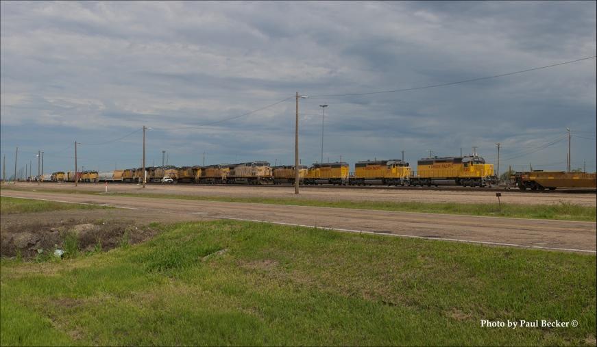 We photographed it as well as a UP eastbound doublestack lead by UP #8638 (SD70ACe).